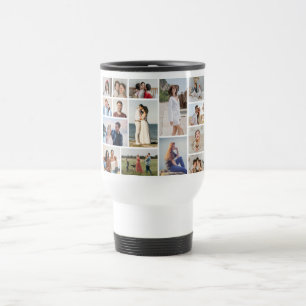 Caneca Térmica Crie Sua Própria Colagem de 15 Fotos