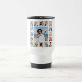 Caneca Térmica Crie Sua Própria Colagem de 17 Fotos