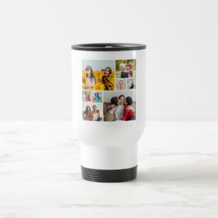 Caneca Térmica Crie sua própria colagem de 8 fotos