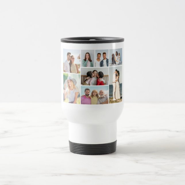 Caneca Térmica Crie Sua Própria Colagem de 8 Fotos  (Centro)