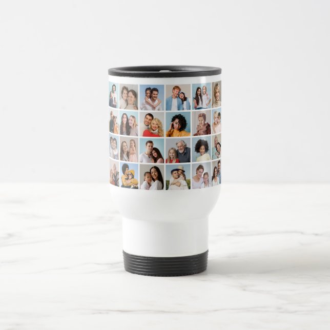 Caneca Térmica Crie Sua Própria Colagem De Fotos 24 (Centro)