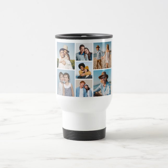 Caneca Térmica Crie sua própria colagem de fotos 7 (Centro)