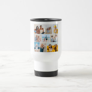 Caneca Térmica Crie sua própria colagem de fotos de 9