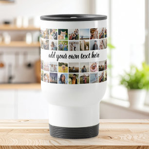 Caneca Térmica Crie sua própria colagem de fotos personalizada