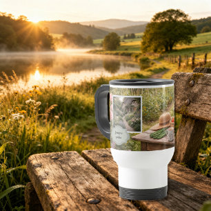 Caneca Térmica Crie sua própria foto de café antes da jardinagem