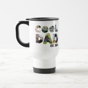 Caneca Térmica Crie sua própria fotografia de 7 letras do pai leg