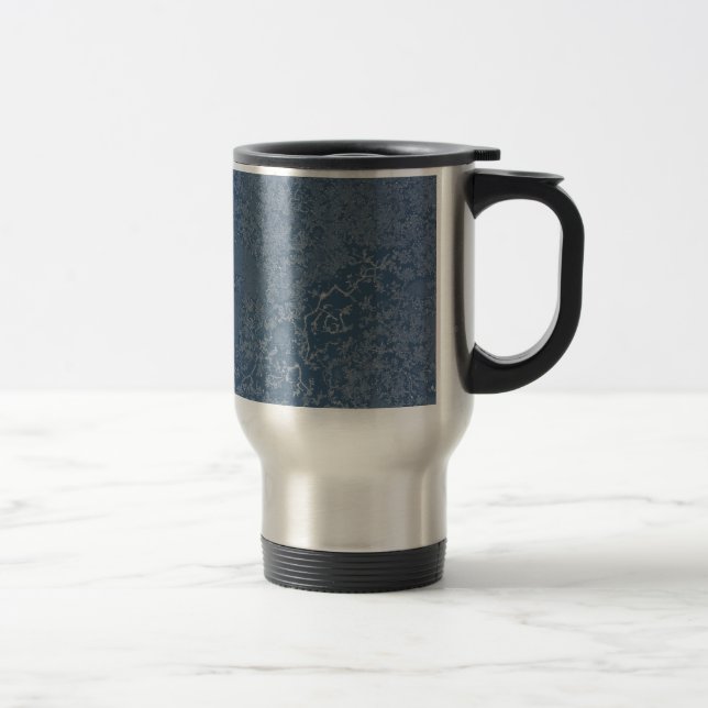 Caneca Térmica Cristais de Icy Azul de Aço Escuro (Direita)