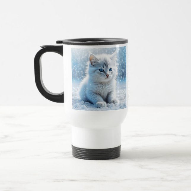 Caneca Térmica Cristinho Branco Personalizado na Neve (Esquerda)