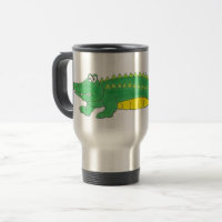 Crocodilo Crocodilo de Gator Amarelo Verde