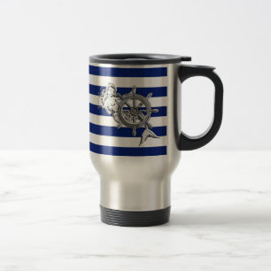 Caneca Térmica Cromo como Sereia em Stripes Náuticas