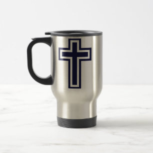 Caneca Térmica Cruz cristã azul variantes diferentes