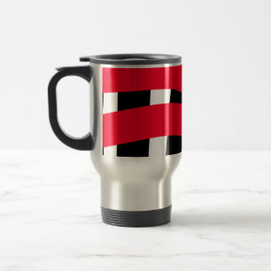 Caneca Térmica cruz preta vermelha xadrez presente simples homem 