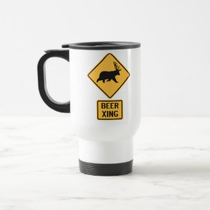 Caneca Térmica Cruzamento da cerveja dos cervos do urso