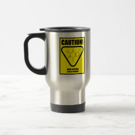 Caneca Térmica Cuidado! Níveis elevados de cafeína