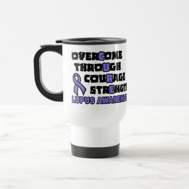 Caneca Térmica CURE...Caneca de viagem de lúpus (Esquerda)
