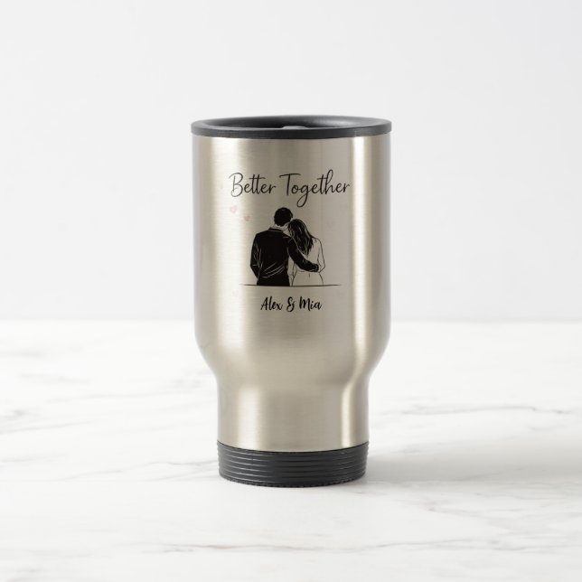 Caneca Térmica Custom Couple – Better Together Travel Mug (Centro)