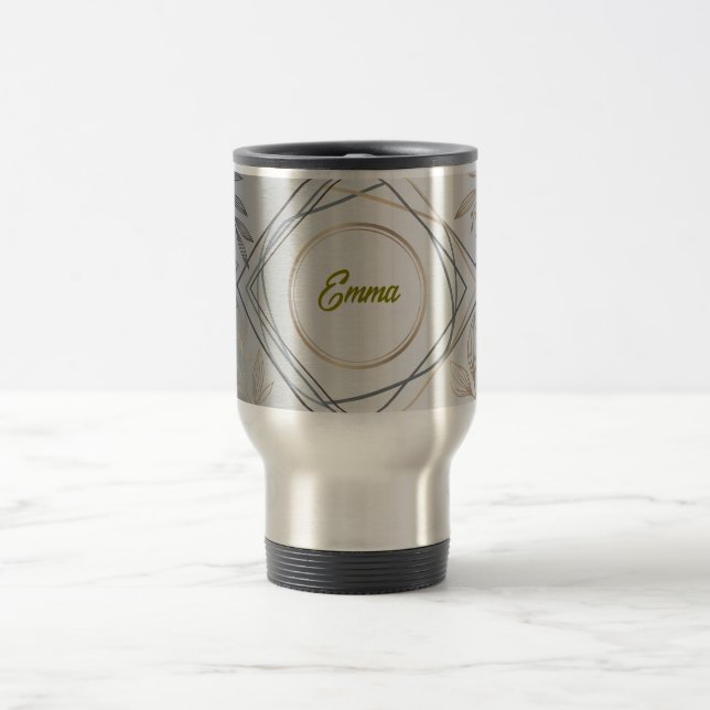 Caneca Térmica Custom Name or Initial Travel Mug – Personal Gift (Centro)