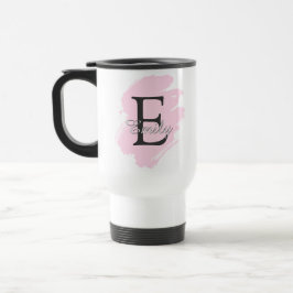 Caneca Térmica Customizable Monogram Travel Mug with Color Accent