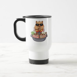 Caneca Térmica Cute Capybara Eating Hotpot Lunar New Year