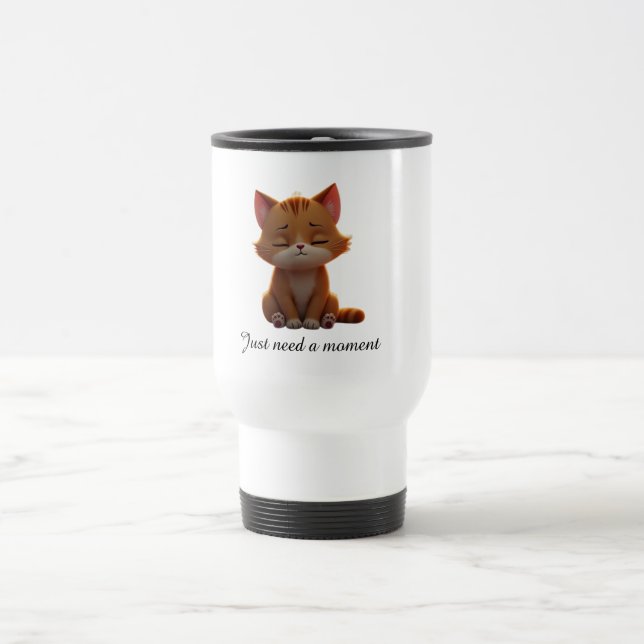 Caneca Térmica Cute cat - beautiful present for animal lover (Centro)