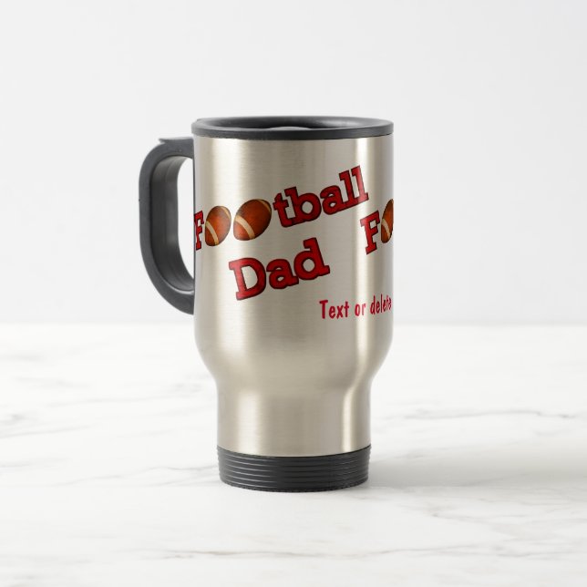 Caneca Térmica Cute de Pai de futebol personalizado (Frente Esquerda)