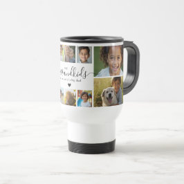 Caneca Térmica Cute Grandkids Photo Collage for Grandmother