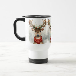 Caneca Térmica Cute Reindeer Christmas Travel Mug For Cozy Winter