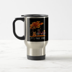 Caneca Térmica Cute Yorkshire Autumn Kawaii Yorkie É outono Y’al