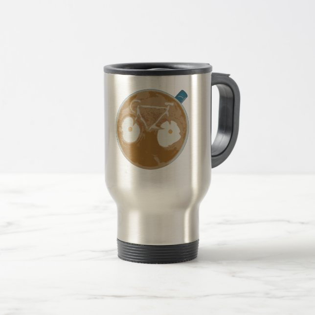 Caneca Térmica Cycling Latte Art (Frente Esquerda)