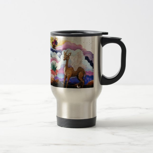 Caneca Térmica Da "unicórnio imperial e colibri coroa" (Direita)