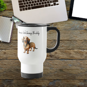 Caneca Térmica Dachshund de estimação ''Companheiro de Caminhada