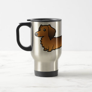 Caneca Térmica Dachshund dos desenhos animados (longhair)
