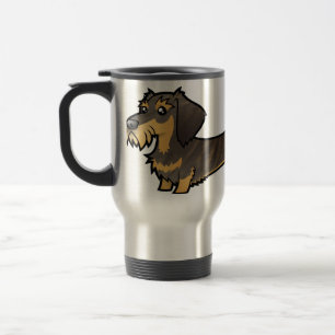 Caneca Térmica Dachshund dos desenhos animados (wirehair)