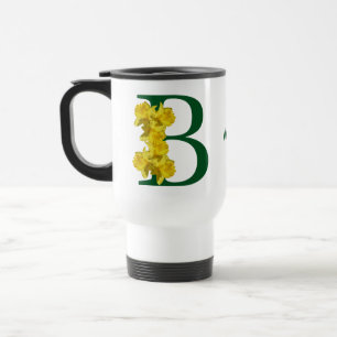 Caneca Térmica Daffodil Monograma Inicial B Seu Nome 