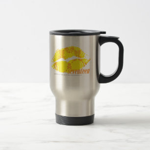 Caneca Térmica Damasco amarelo alaranjado
