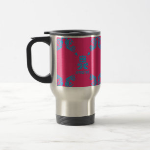 Caneca Térmica Damasco Aqua-Magenta