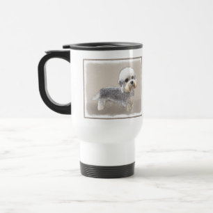 Caneca Térmica Dandie Dinmont Terrier pintando pintura original d