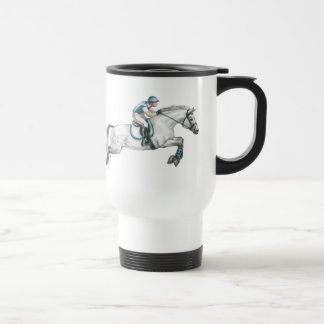 Caneca Térmica Dapple o salto cinzento do cavalo de Eventing