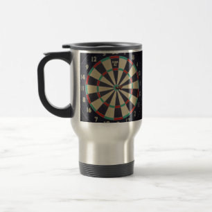 Caneca Térmica Dartboard Com Dart Em Bullseye,