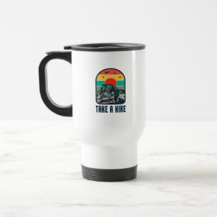 Caneca Térmica Dê um passeio - Citação de viagem Wanderlust