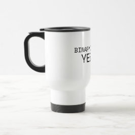 Caneca Térmica Decisão Binária Sim Não Máquina de Escrever Minima