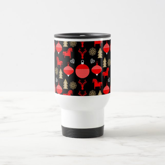 Caneca Térmica Decoração de Natal do Scandi (Centro)
