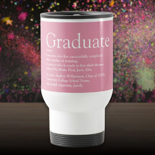 Caneca Térmica Definição de Graduada Moderno Rosa Feminino