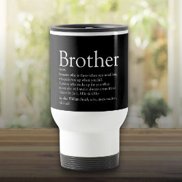 Caneca Térmica Definição de Irmão Incrível Preto e Branco
