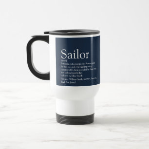 Caneca Térmica Definição de Marinheiro Personalizada Divertida Az