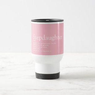 Caneca Térmica Definição de Melhor Enteada do Mundo Rosa Feminina