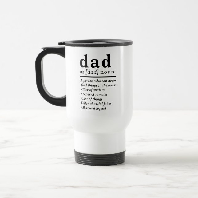 Caneca Térmica Definição de Pai engraçada (Esquerda)