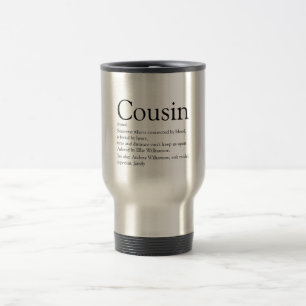 Caneca Térmica Definição de Primo Moderno Preto e Branco Legal