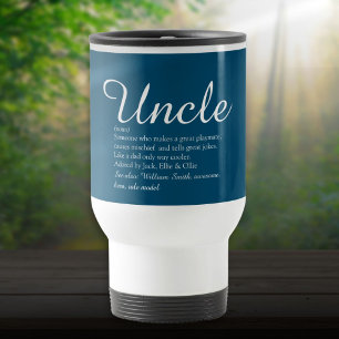 Caneca Térmica Definição de Tio Divertido Legal Citação Azul