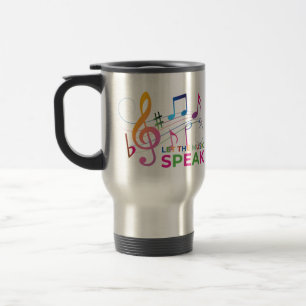 Caneca Térmica Deixe A Música Falar, Notas Musicais